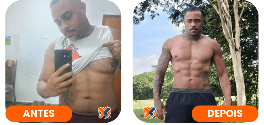 Antes e depois de participante do Desafio LifePrix